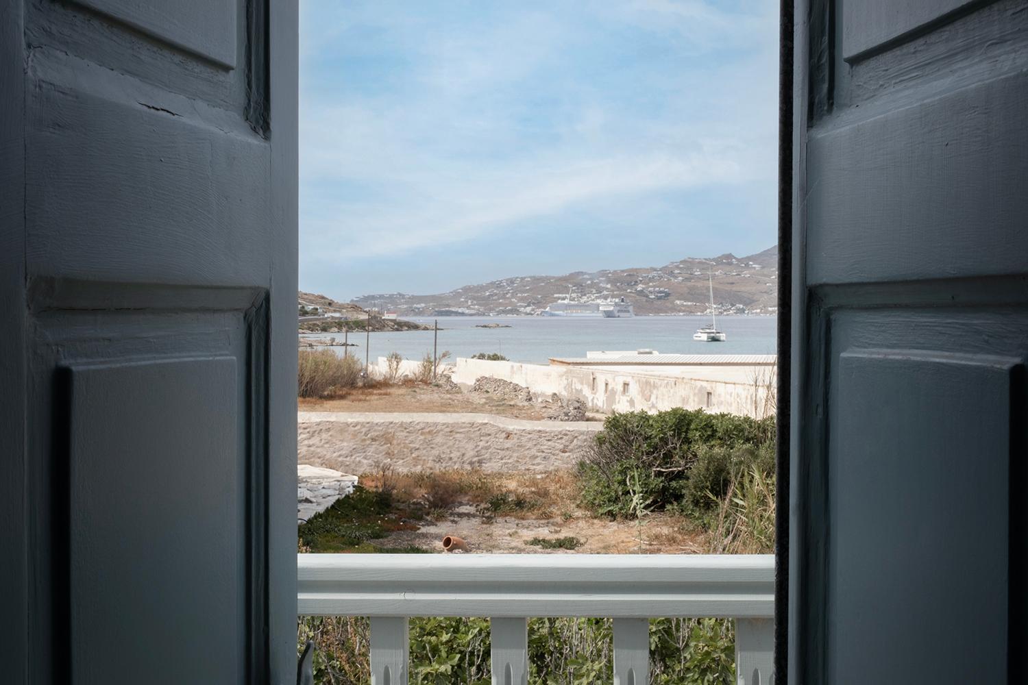 Mykonian Style W Shared Pool Houses & Nighttime Security Guard Ornos  Exterior photo