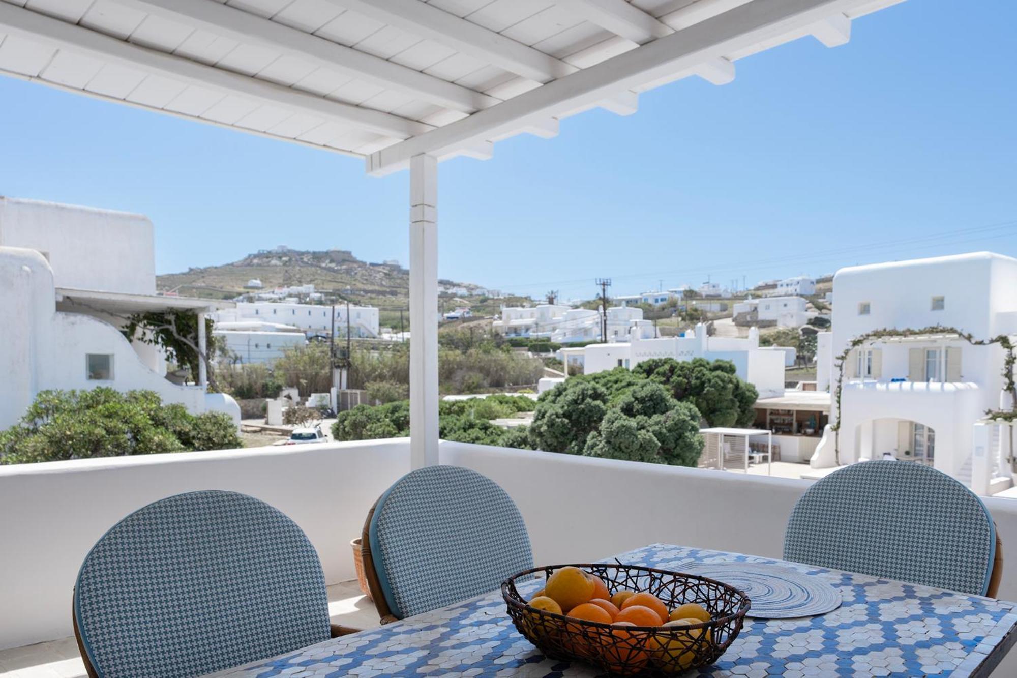 Mykonian Style W Shared Pool Houses & Nighttime Security Guard Ornos  Exterior photo