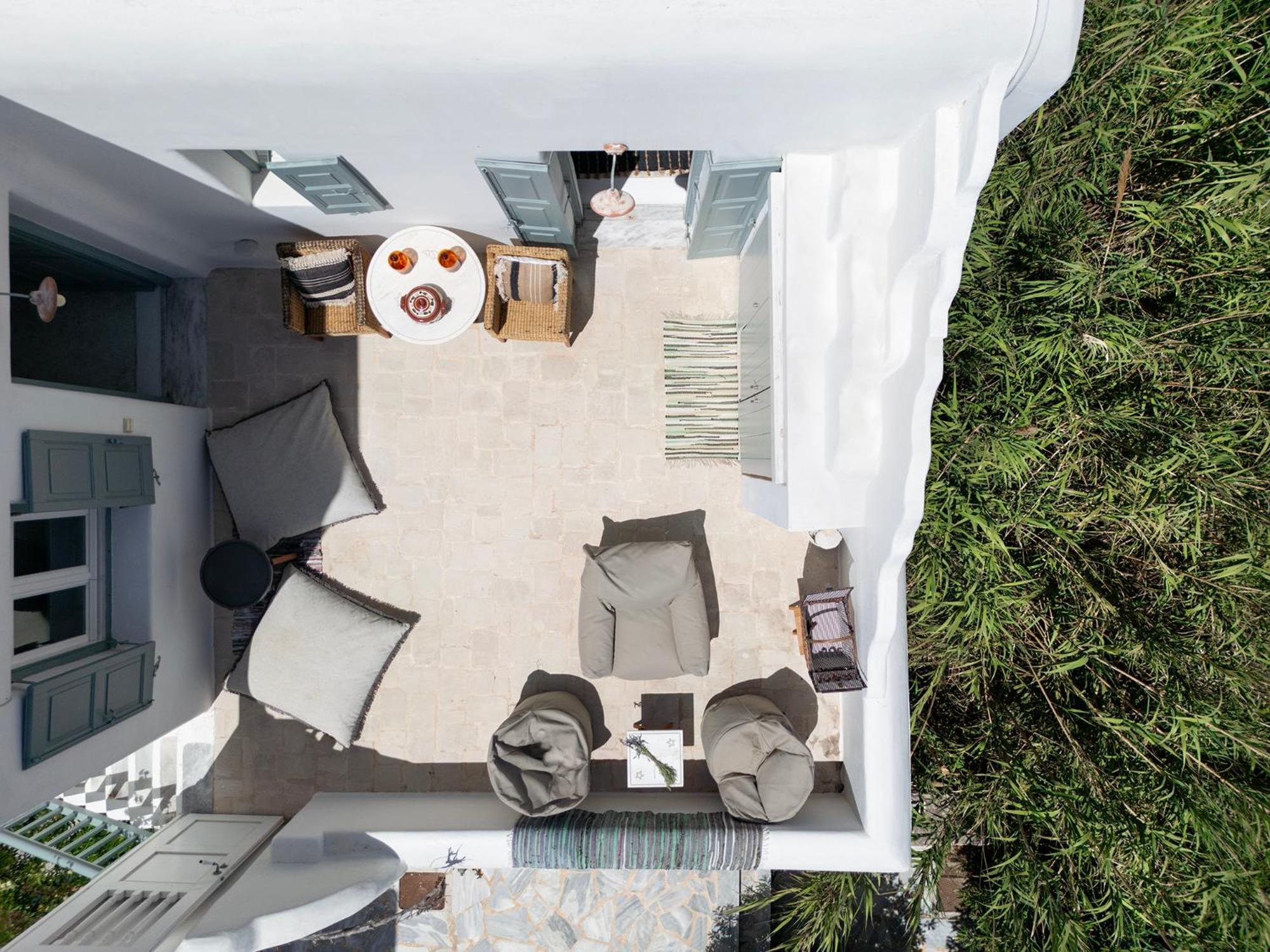 Mykonian Style W Shared Pool Houses & Nighttime Security Guard Ornos  Exterior photo